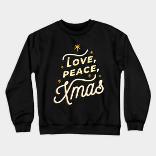 Peace Love Xmas - Christmas Tree Crewneck Sweatshirt